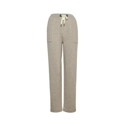 Women's Clothing Autumn Winter Elastic Waist Wool Pants