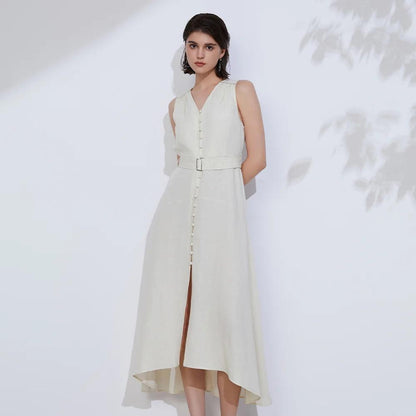 Women's Elegant Linen  Dress K2324W