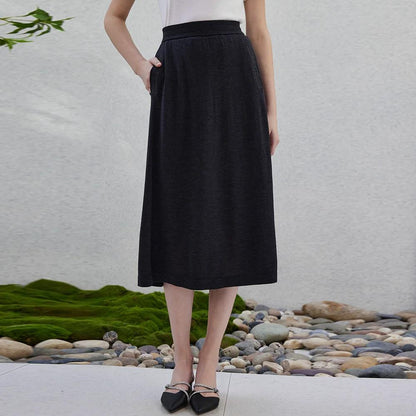 Women's Merino Wool & Silk Knit Skirt