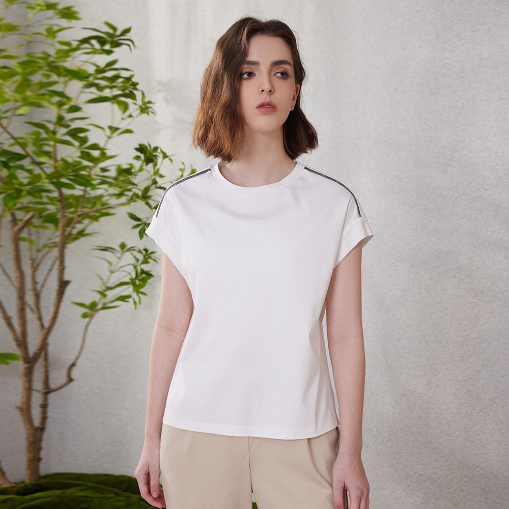 Women's Clothing Long-Staple Cotton T-Shirts K2055W