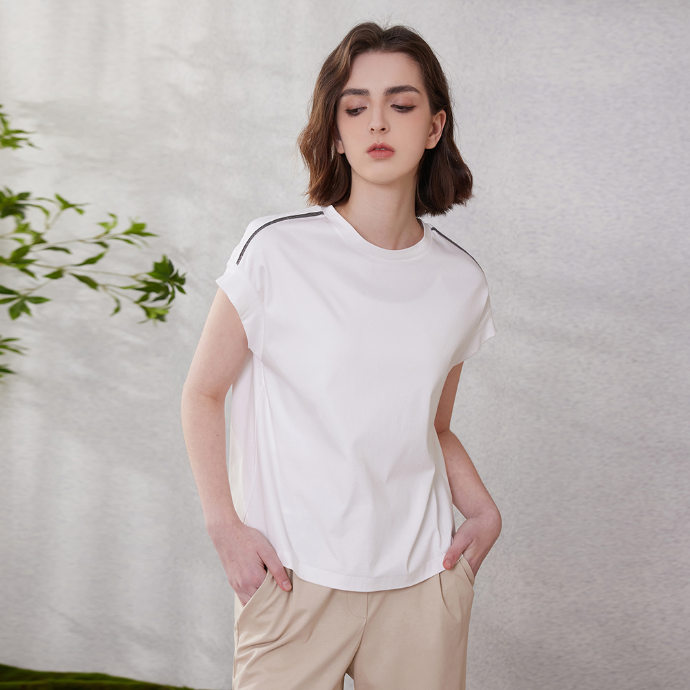 Women's Clothing Long-Staple Cotton T-Shirts K2055W