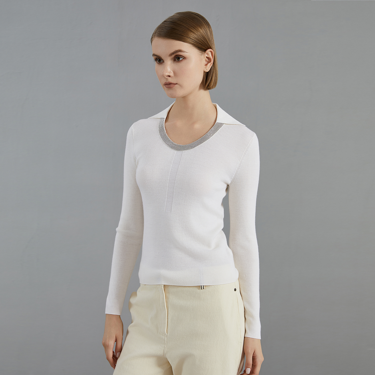 Women's Wool Thin Pullover Top