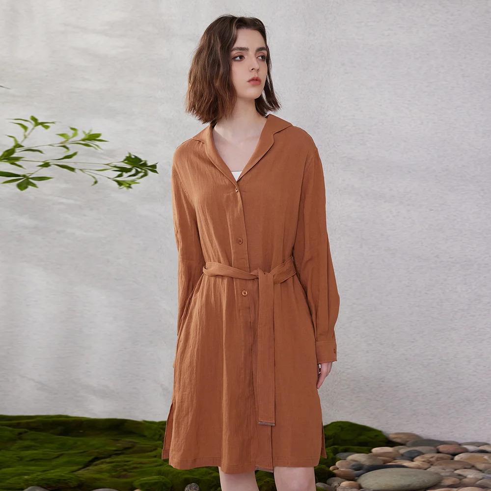 Women's Pure Linen  Dress K2059L