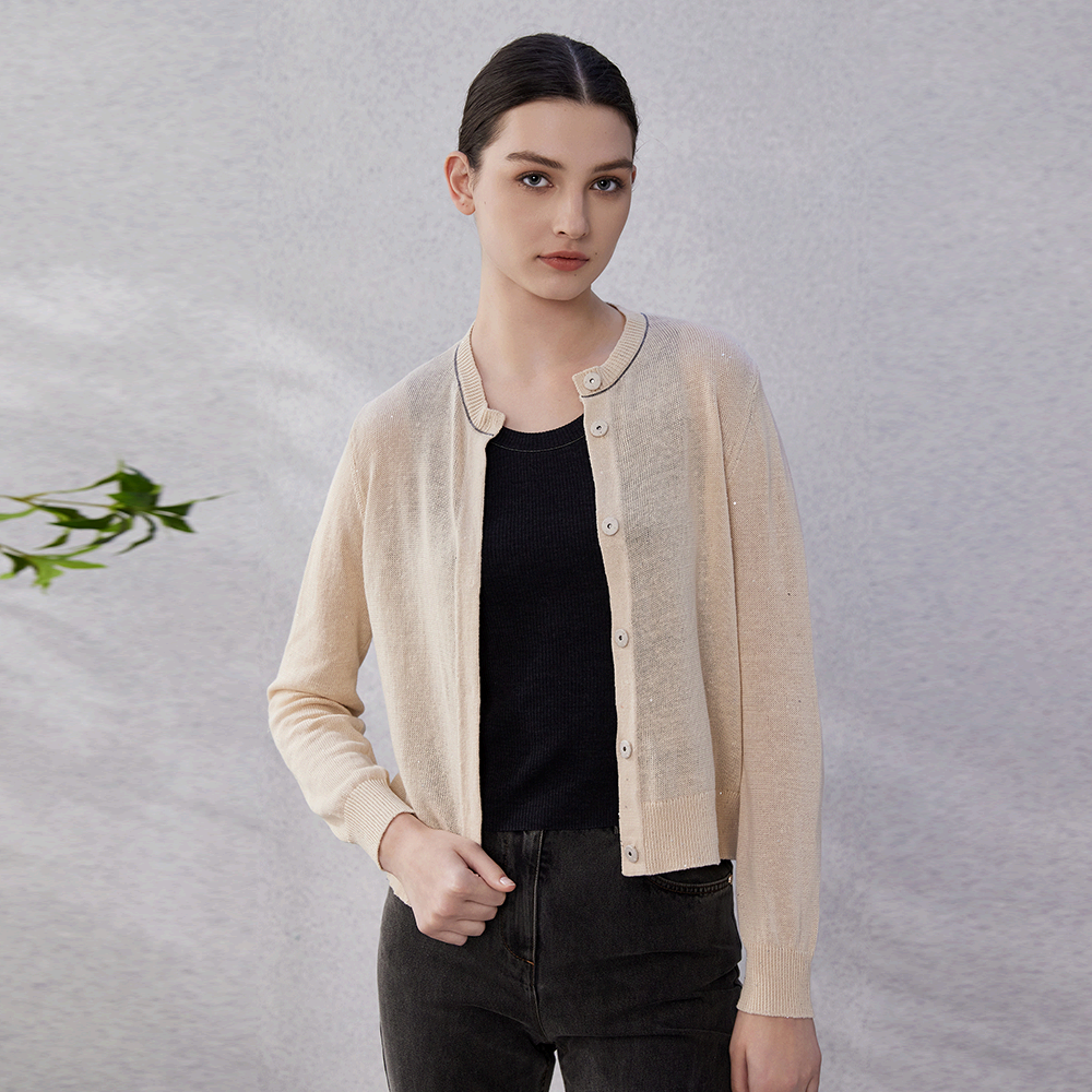 Women's Clothing Spring and Summer Linen Cardigan