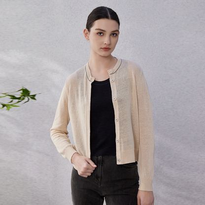 Women's Clothing Spring and Summer Linen Cardigan