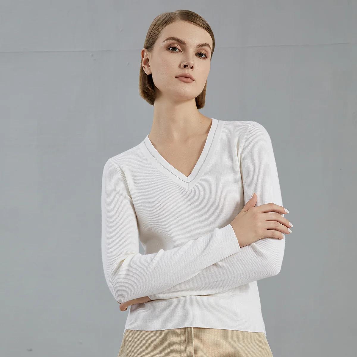 Women's  Merino Wool Long-Sleeved Pullover Top