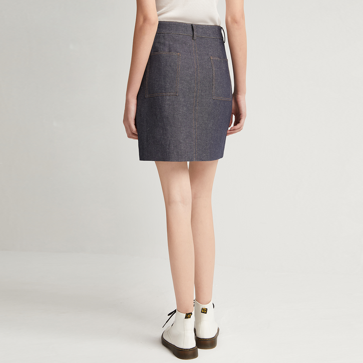 Women's Clothing Spring Summer Slim  Linen Skirt