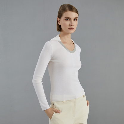 Women's Wool Thin Pullover Top