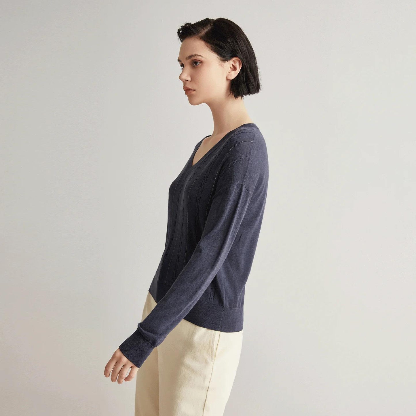 Women's Merino Wool & Silk pullover Sweater