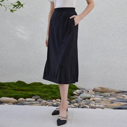 Women's Merino Wool & Silk Knit Skirt