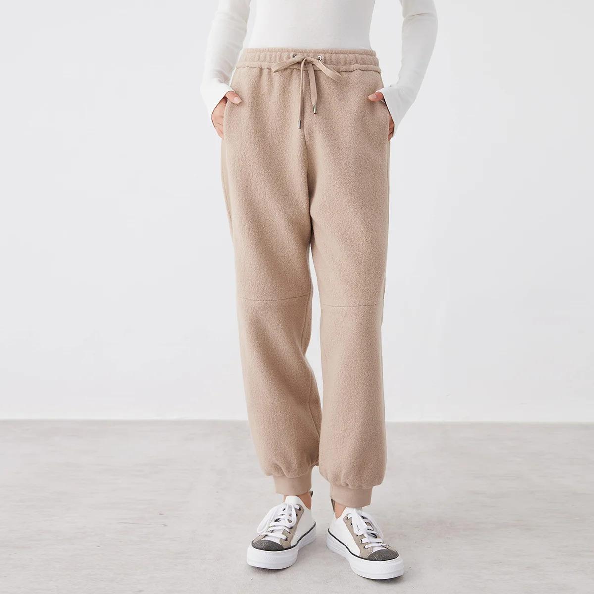 Women's Clothing Autumn and Winter Thick Wool Pants K2639W