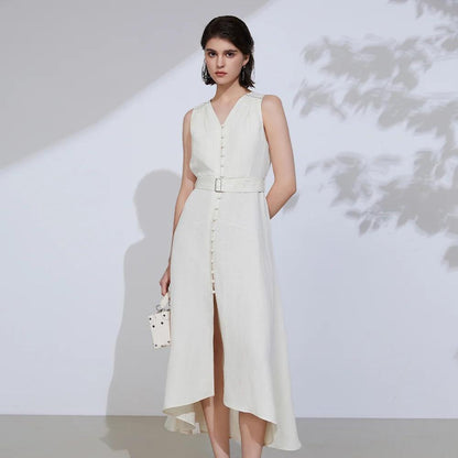 Women's Elegant Linen  Dress K2324W