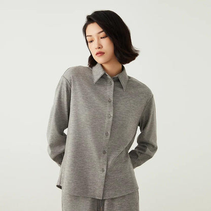 Women's Australian Wool Long Sleeve Shirt