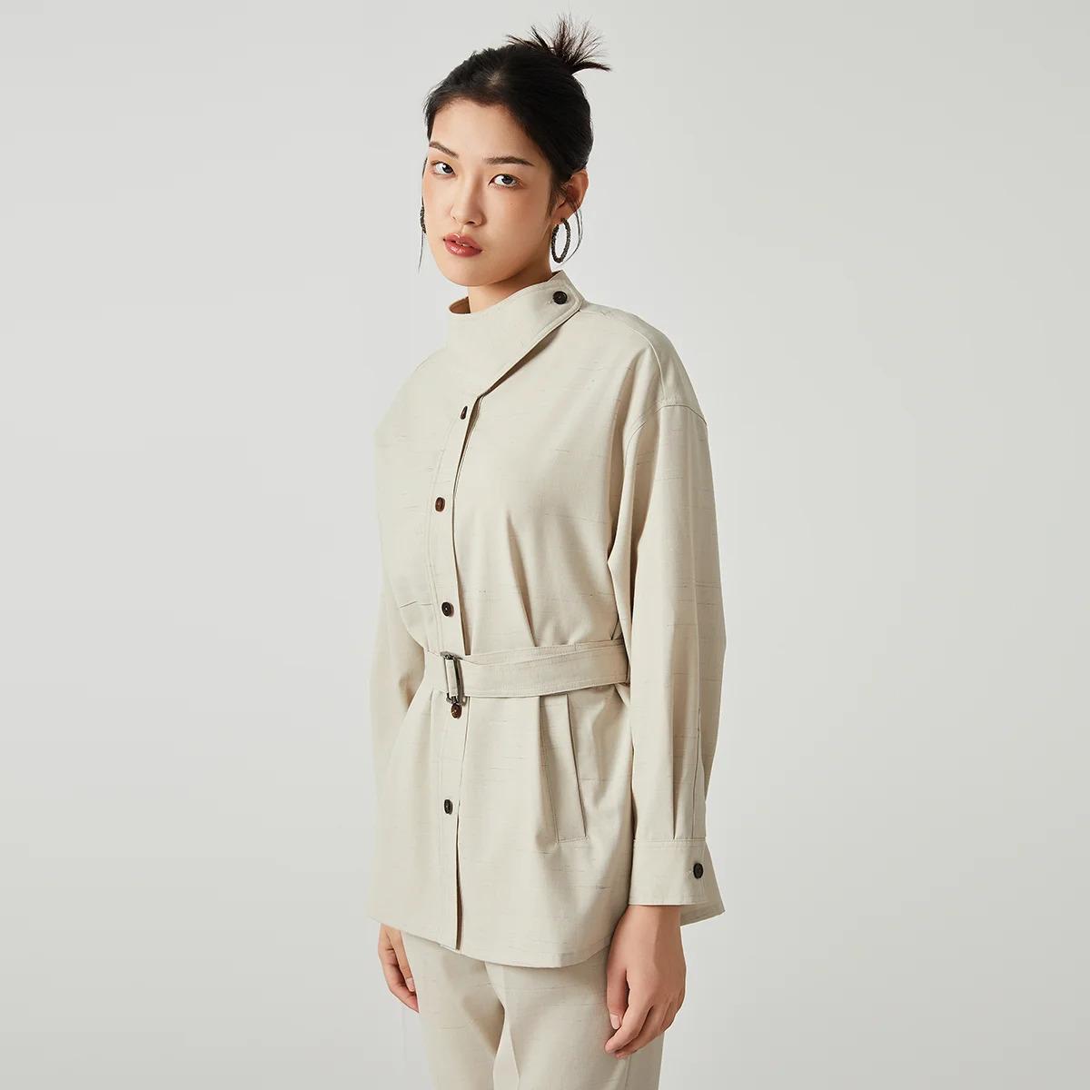 Women’s Wool Slim Fit Trench Coat Jacket K2522X