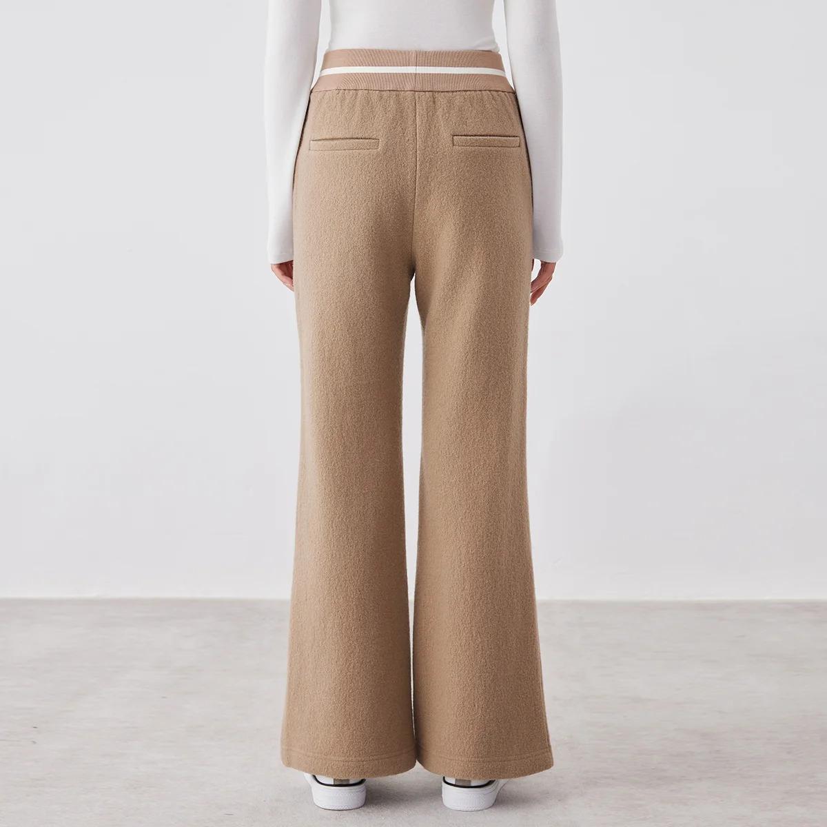 Women's Clothing Wide-Leg Merino Wool Pants