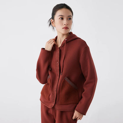 Women's Hooded Sweatshirt Coat