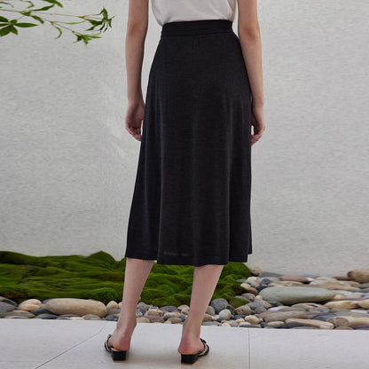 Women's Merino Wool & Silk Knit Skirt