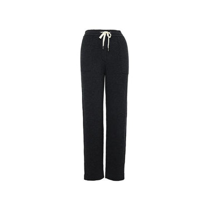 Women's Clothing Autumn Winter Elastic Waist Wool Pants