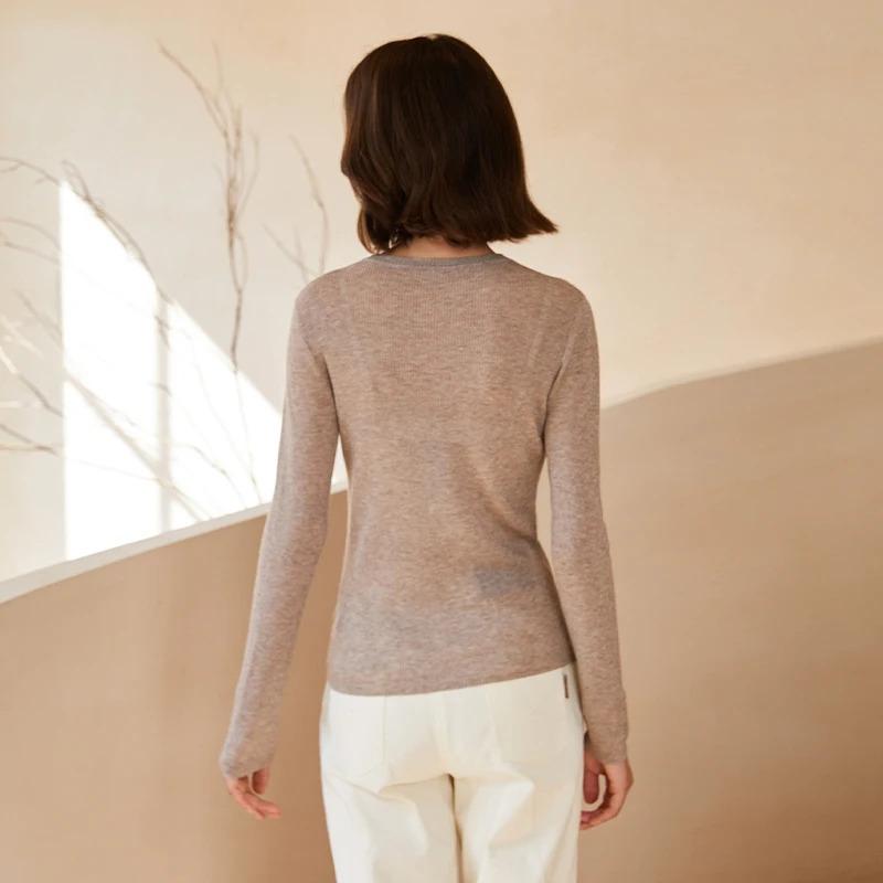 Women’s Wool Knit Jumper Long-sleeved top