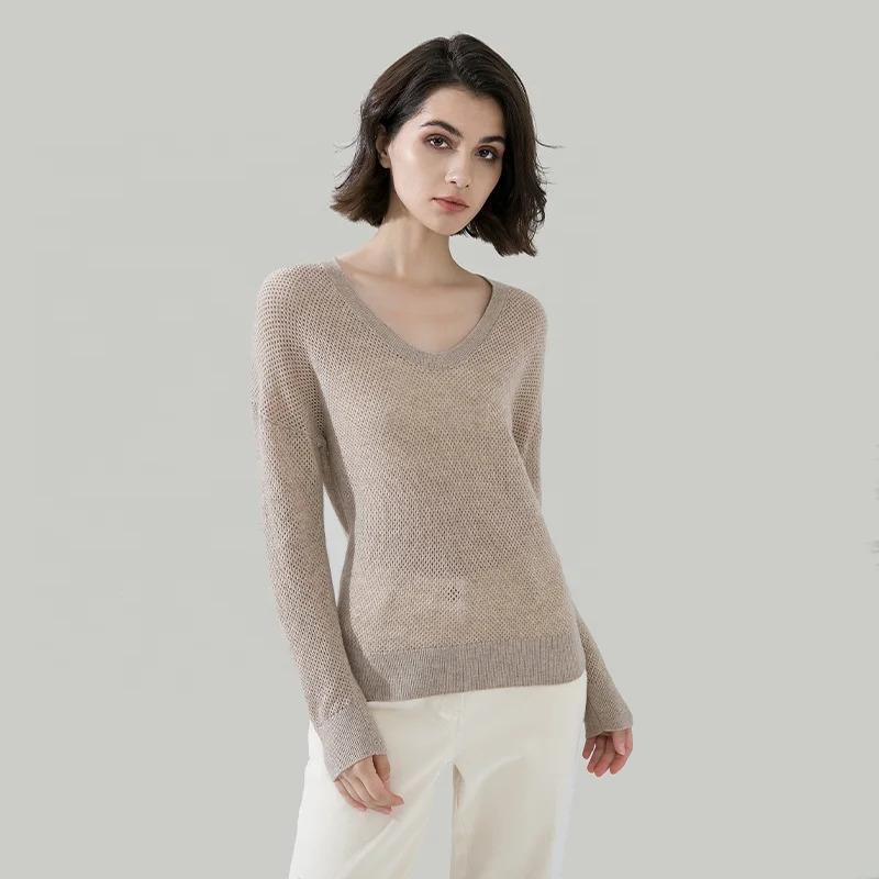 Women's Round Neck  Cashmere Knit Pullover Jumper Top BC1608