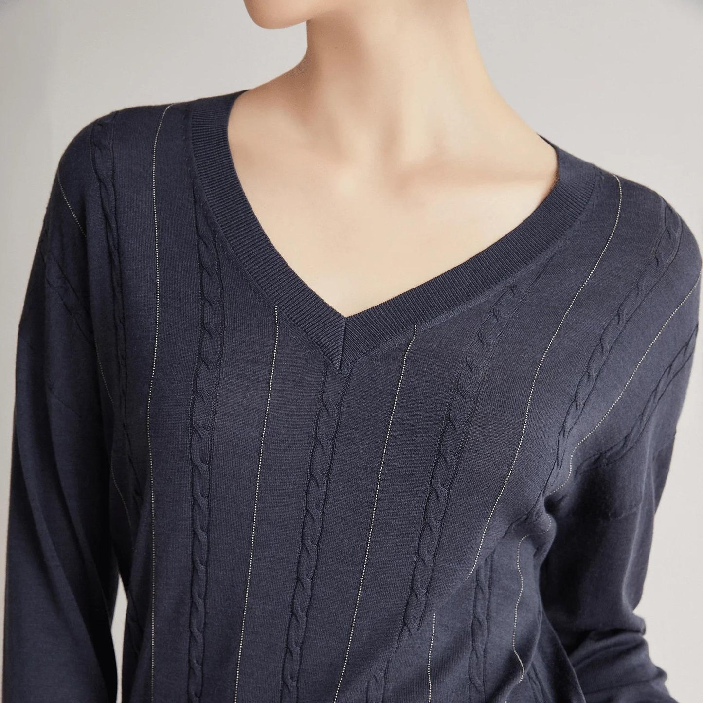 Women's Merino Wool & Silk pullover Sweater