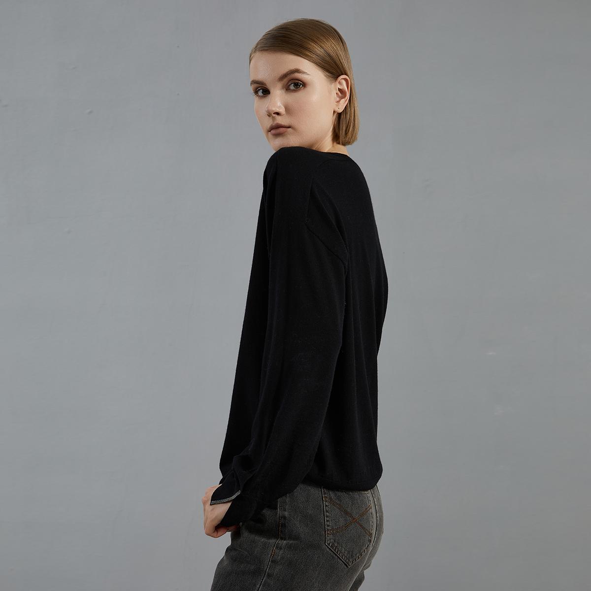 2025 Women's Round Neck Merino Wool Knitted Sweater