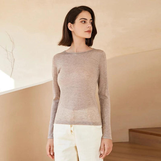 Women's Wool Pullover Slim Fit Sweater Top