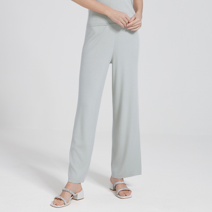 2025 Women's silk wool straight-leg pants BC1022