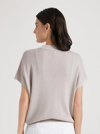 Wool Silk V-neck pullover