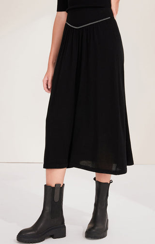 100% Merino Wool Women's Lightweight Elastic-Waist Skirt