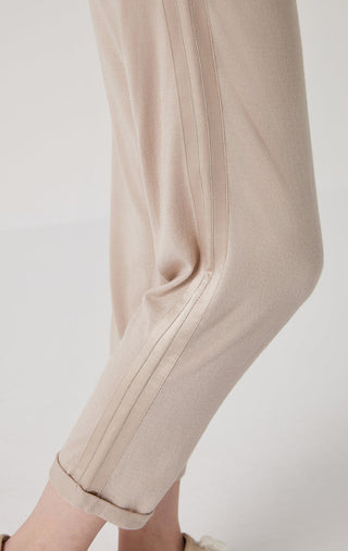 Women's Knitted Wool Silk Straight-Leg Casual Pants