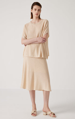 Women's Linen Bat-Sleeve Pullover