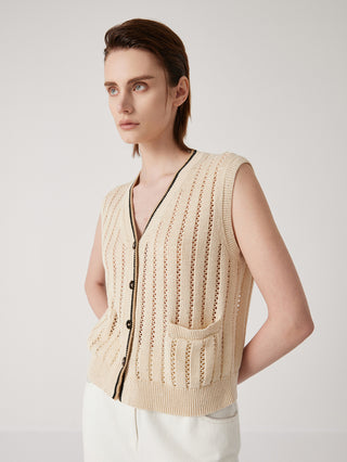 Women's Summer Linen Knit Vest