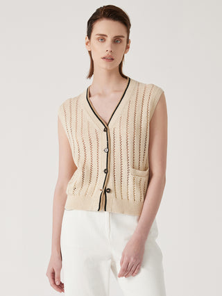 Women's Summer Linen Knit Vest