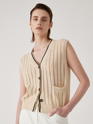 Women's Summer Linen Knit Vest