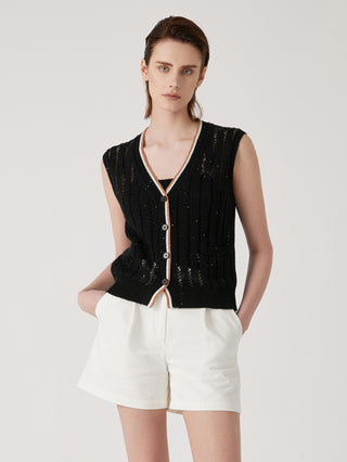 Women's Summer Linen Knit Vest