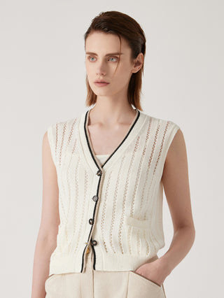 Women's Summer Linen Knit Vest