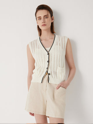 Women's Summer Linen Knit Vest