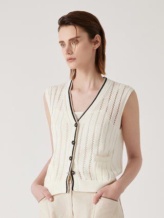 Women's Summer Linen Knit Vest