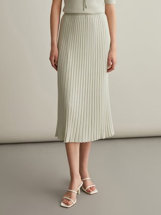 Wool Silk Fishtail Skirt - serathinan 