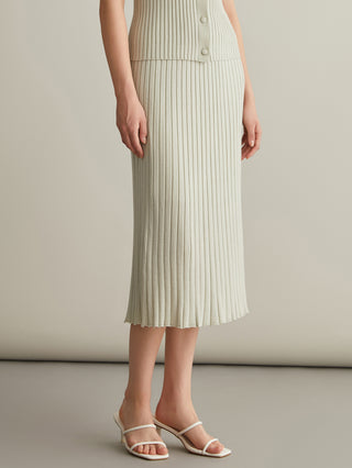 Wool Silk Fishtail Skirt - serathinan 