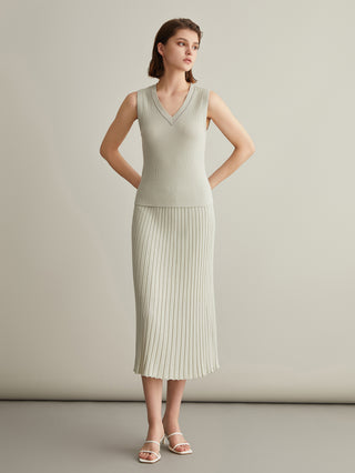 Wool Silk Fishtail Skirt - serathinan 