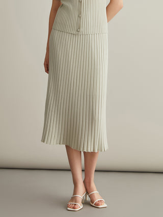 Wool Silk Fishtail Skirt - serathinan 