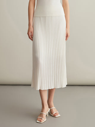 Wool Silk Fishtail Skirt - serathinan 