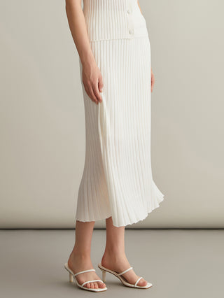 Wool Silk Fishtail Skirt - serathinan 