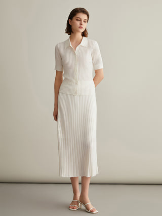 Wool Silk Fishtail Skirt - serathinan 