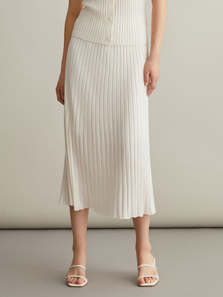 Wool Silk Fishtail Skirt - serathinan 