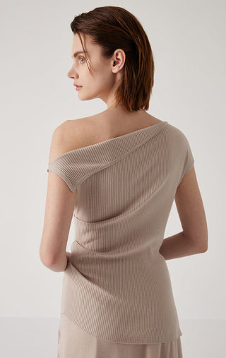 Women's woolen silk rotator cuff top