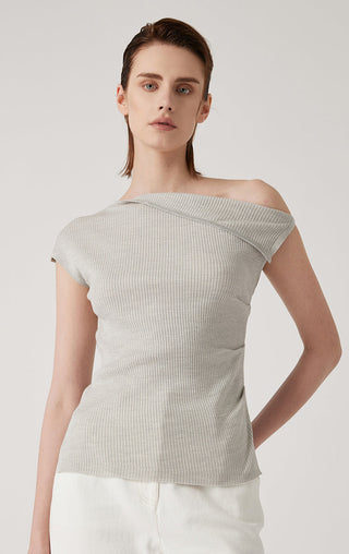 Women's woolen silk rotator cuff top