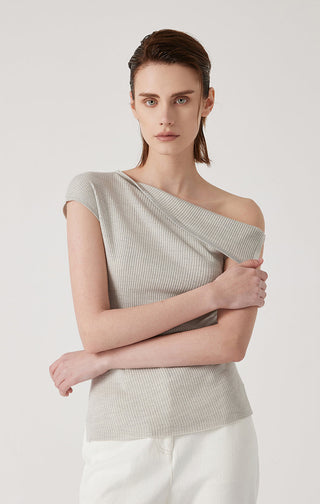 Women's woolen silk rotator cuff top